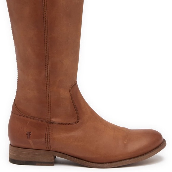 Frye Melissa Button Inside Zip Leather Boot COGNAC/BROWN Color NEW - Picture 6 of 12